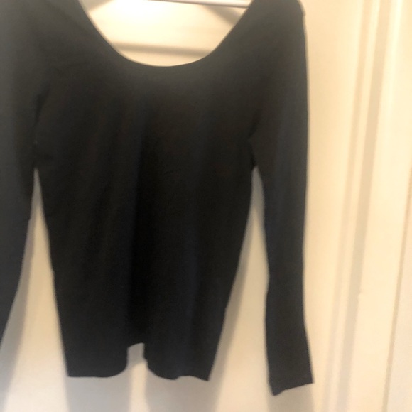 Black reversible leotard style top. - Picture 3 of 5